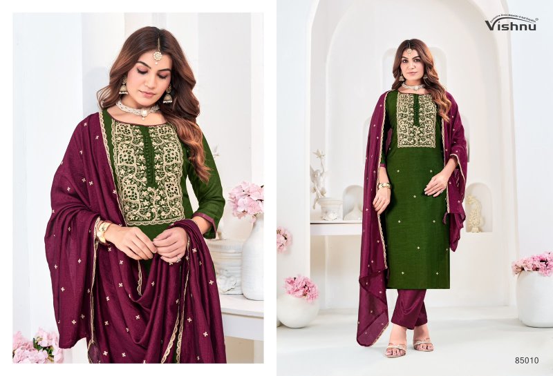 Munira By Vishnu Vichitra Silk Dress Material